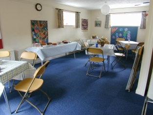 Marsden room set out with tables